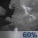 Tonight: A slight chance of showers and thunderstorms before 11pm, then showers and thunderstorms likely between 11pm and 5am. Mostly cloudy, with a low around 58. Southwest wind 6 to 9 mph, with gusts as high as 18 mph. Chance of precipitation is 60%. New rainfall amounts less than a tenth of an inch possible. Tonight: Slight Chance Showers And Thunderstorms then Showers And Thunderstorms Likely